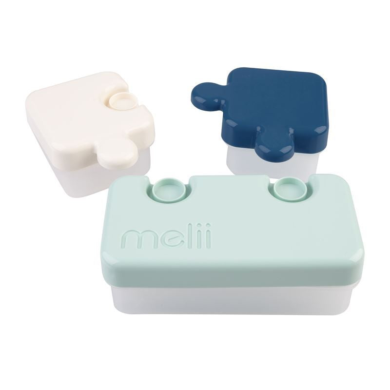 RECIPIENT HRANA BEBE MODEL PUZZLE, MELII LUXE, BLEUMARIN - Imagine 4