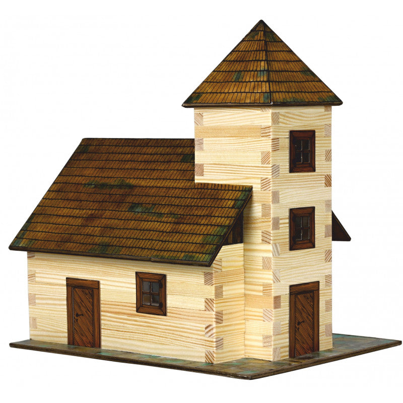 Set constructie arhitectura Biserica, 213 piese din lemn, Walachia [ps:c670e42b-d543-4631-b266-4ff1062938ed]