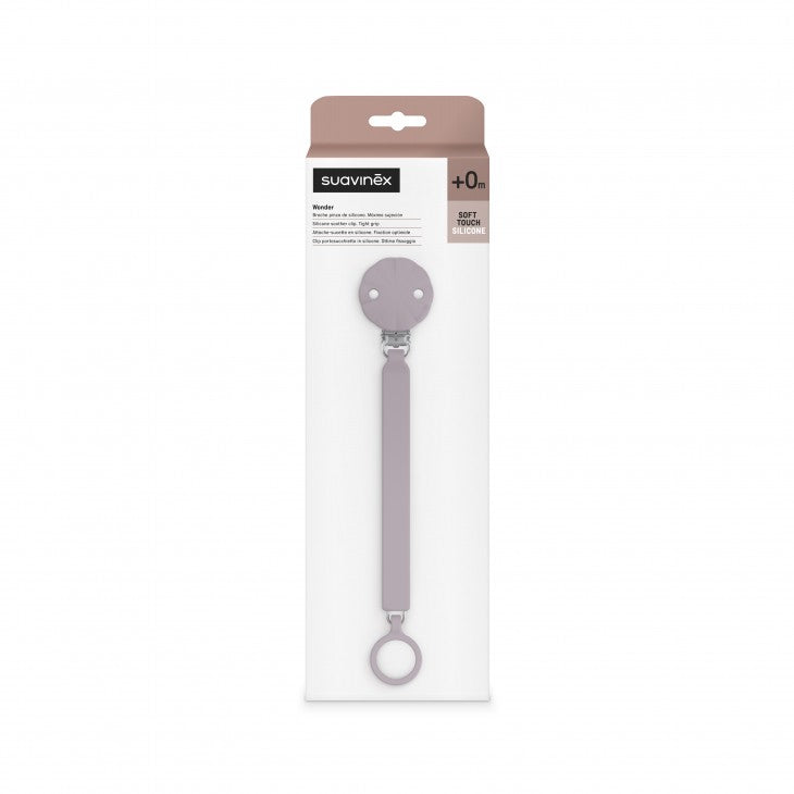 SUAVINEX WONDER LĂNȚIȘOR CLIP PENTRU SUZETĂ DIN SILICON MIST LAVENDER [ps:a6bf7bd5-a490-4802-bb4d-fd9f428f395f]