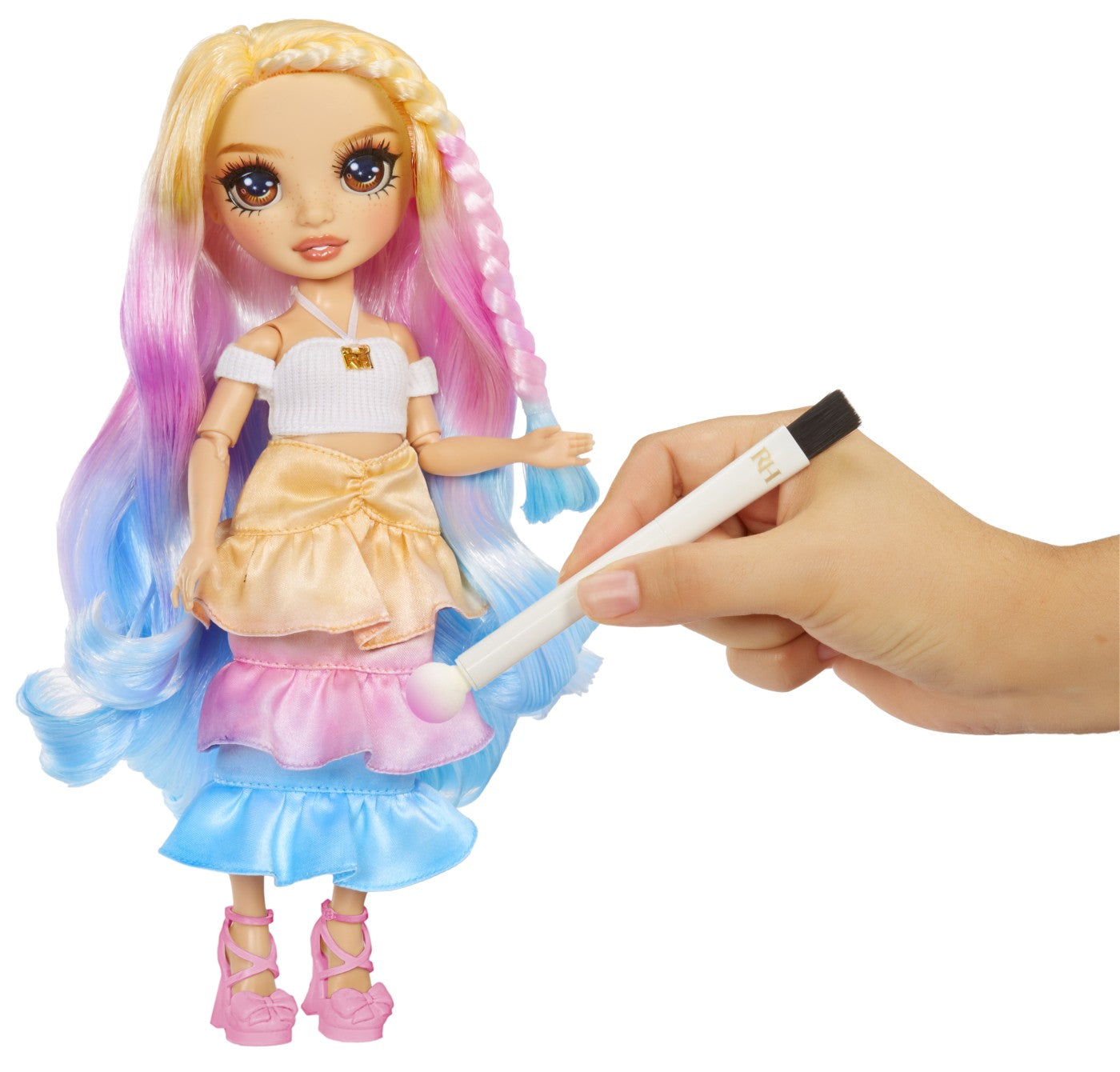 RAINBOW HIGH WATERCOLOR CREATE PAPUSA OCHI CAPRUI MGA - Imagine 4