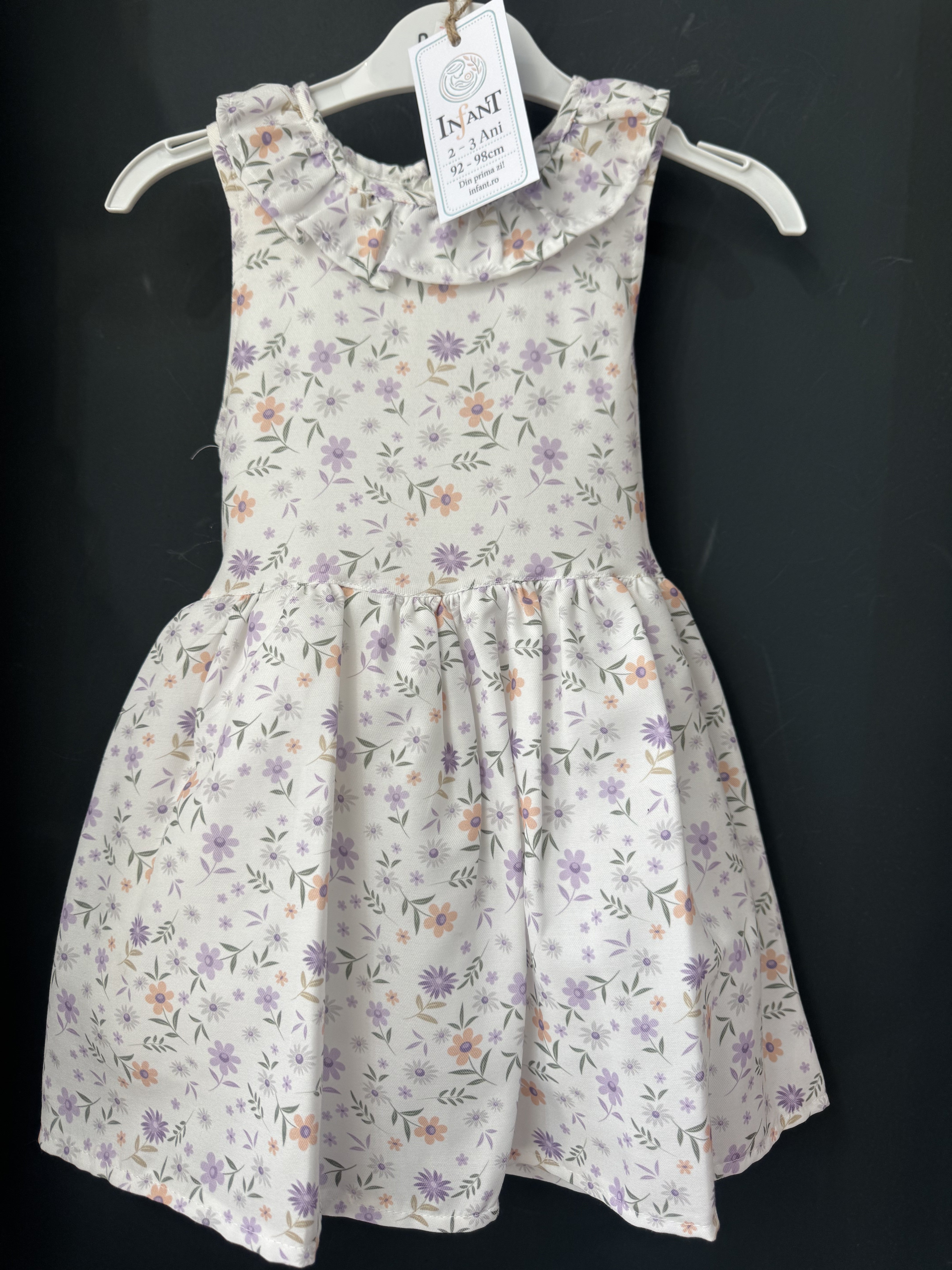 Rochie Fetiță Florală Lila-Portocaliu, 3 Ani | INFANT - 3 ANI (4) [ps:5821dbde-b402-4d5e-8e0b-5038a1b372c3]