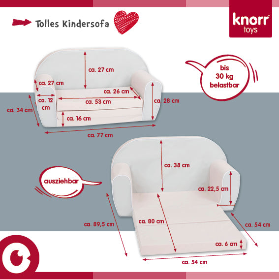 Canapea Extensibilă Copii Knorr Toys, Cosy Geo Grey - Default Title (4) [ps:b1b3be06-fb79-4064-ab06-368febe01289]