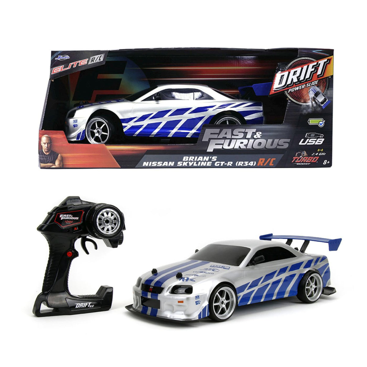 Mașinuță RC Jada Fast & Furious Nissan Skyline GTR R34 1:10 - Default Title (4) [ps:03be14f3-881b-446d-ba9b-f54b2ef78dad]