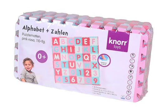 Covoraș Puzzle Knorr Toys, 180x180 cm, Cifre și Litere, Roz - Default Title (4) [ps:2d058efe-07e4-4128-93cf-21da6f760385]