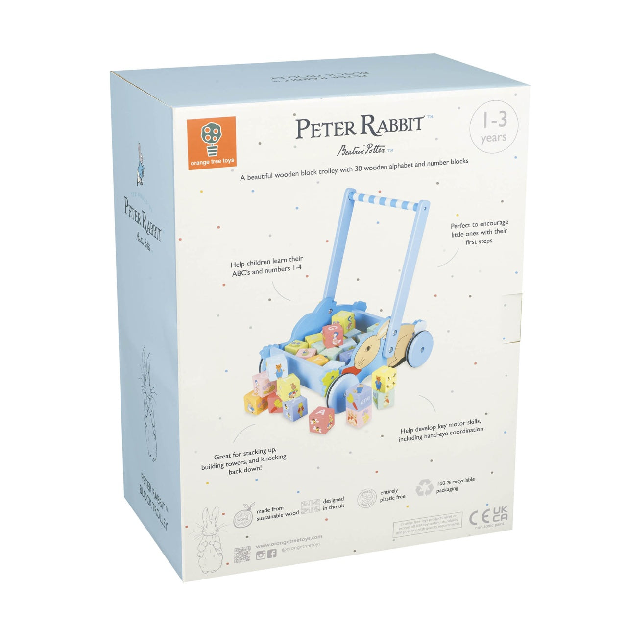 Carucior cu cuburi Peter Rabbit™, Orange Tree Toys - Imagine 2 [ps:0e59ee02-089c-4e40-84e4-f4de1473401a]