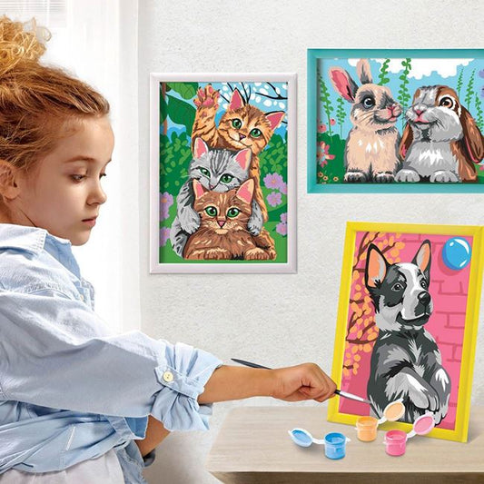 Paint & Frame Colorez cu Numere Cute Bunnies - Jumbo - Default Title (4) [ps:e52b3183-098c-4e5b-9890-916c6a364965]