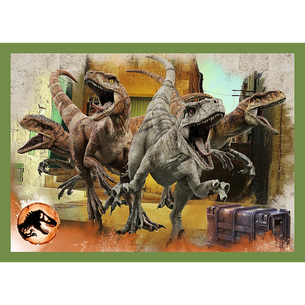 PUZZLE TREFL JURASSIC WORLD 4IN1 IN LUMEA DINOZAURILOR - Imagine 4