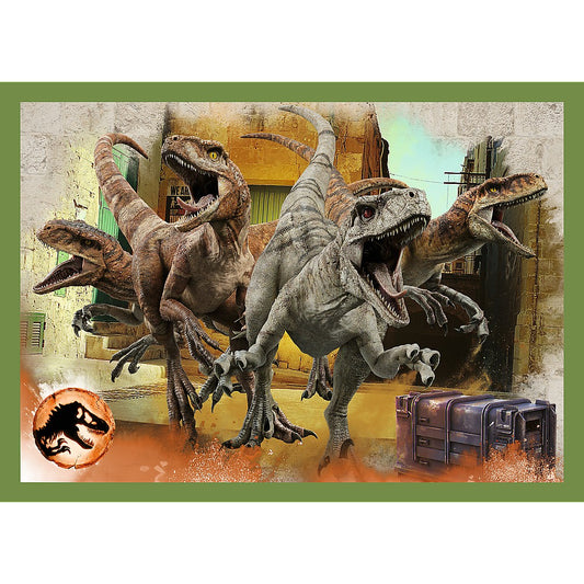 PUZZLE TREFL JURASSIC WORLD 4IN1 IN LUMEA DINOZAURILOR - Imagine 4