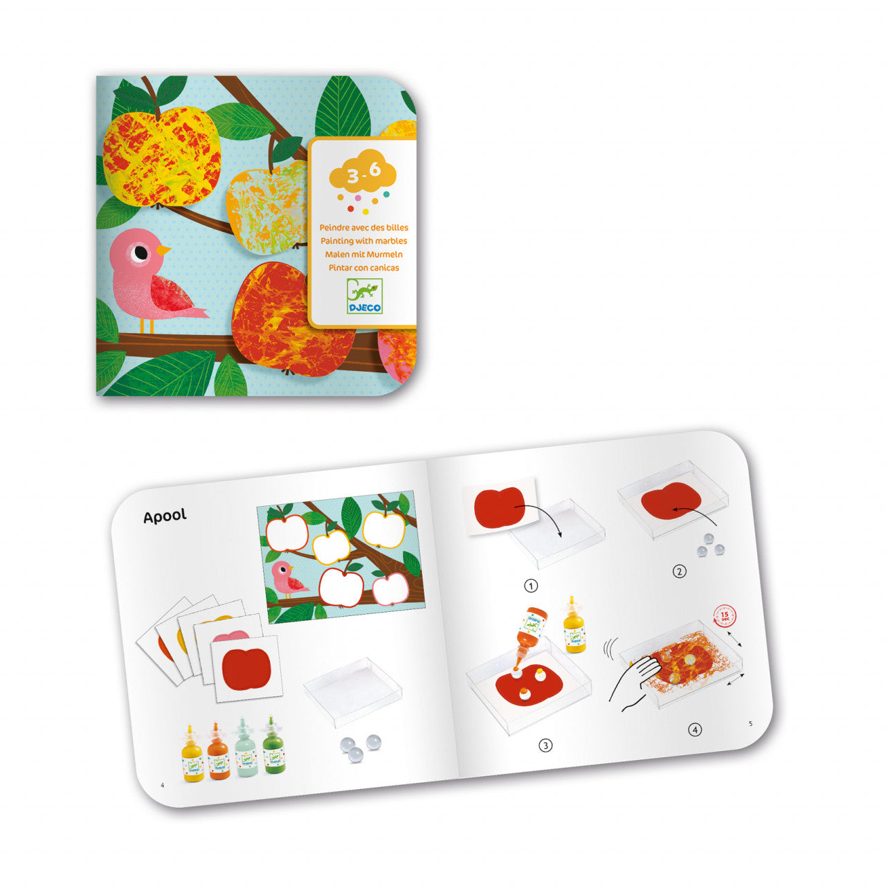 Joc creativ pictura cu bile din sticla Natura, Djeco [ps:394e1241-06a3-4d20-985b-55f065af827a]