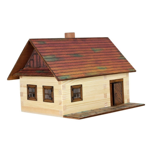 Set constructie arhitectura Casa din busteni, 100 piese din lemn, Walachia [ps:a520a14a-7464-4ca7-b8b5-63aedc27cc3d]