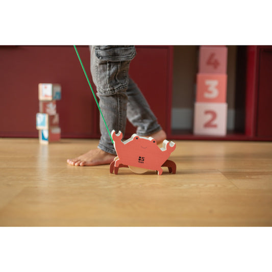 Jucarie de tras Crabul vesel, BS Toys [ps:d96f0e81-d3f8-456b-8715-cccc3ba78312]