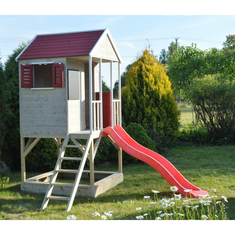 Casuta de gradina Summer Adventure House cu platforma cu loc pentru nisip si tobogan (M7) [ps:5d03506c-a204-4e5c-a60f-e91932c6ac31]
