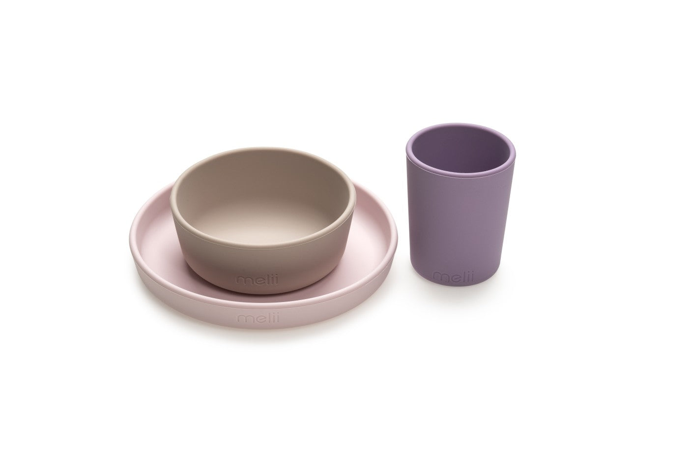 SET 3 RECIPIENTE SILICON HRANA BEBE, MELII, PURPLE&PINK&GREY [ps:d0940a3e-755d-4ea7-9845-356203c2c8e7]