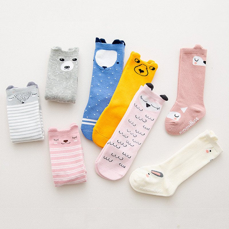 Sosete lungi cu animalute Drool (Varsta: 0-2 ani, Culoare: Roz cu dungi) [ps:c9a8f086-d069-4f58-bed4-a797c31e93ae]