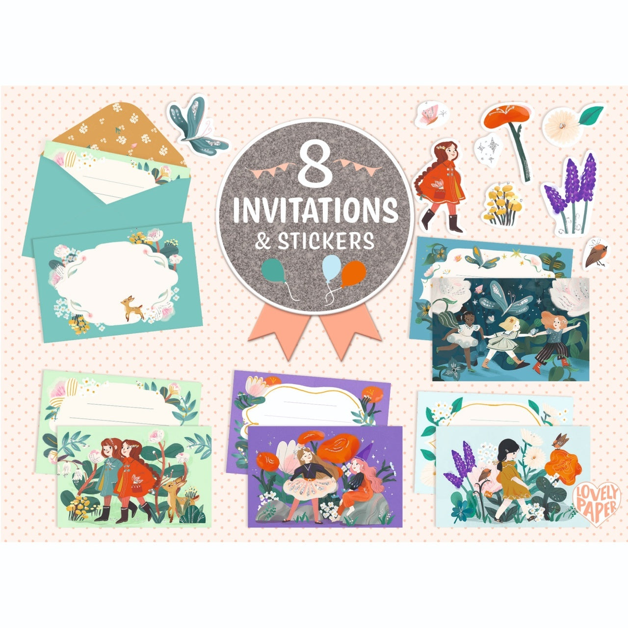 Set de invitatii Prietenii din gradina, Djeco - Imagine 2 [ps:82b73cc2-648e-405d-98ec-7ae637bc636e]