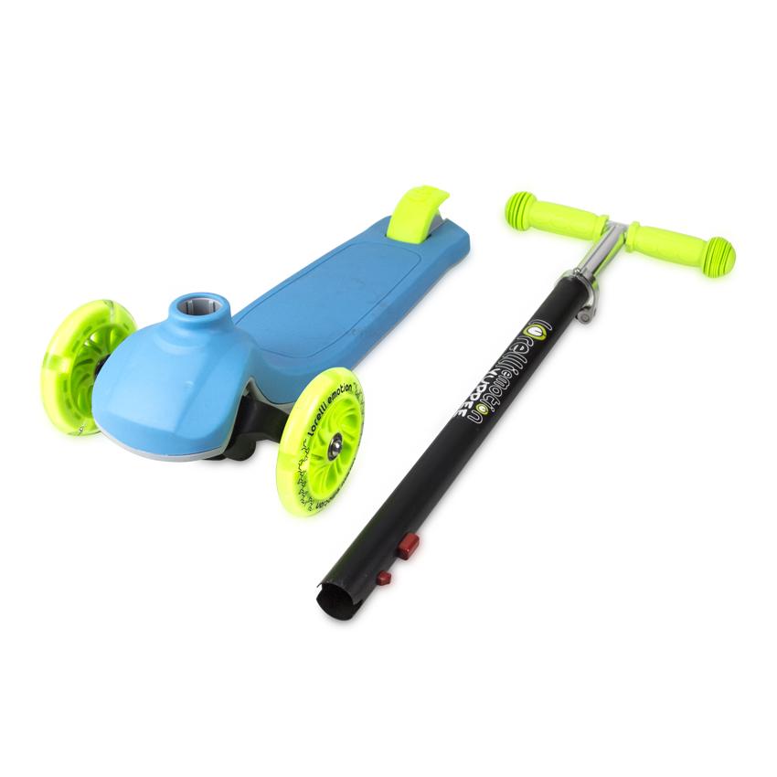 Trotinetă Copii Lorelli Yuppee, 3 Ani+, Roți cu Lumini - Albastru/Verde (4) [ps:7cdce804-37b1-4987-85d6-2fe20aba31a6]