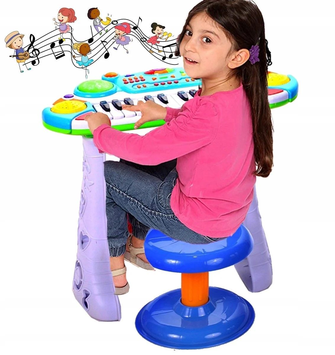 INSTRUMENT MUZICAL PIANINA ELECTRONICA MALPLAY CU SCAUN - Imagine 4 [ps:76c3c18f-f9f7-4b50-8c28-b026a75b43ce]