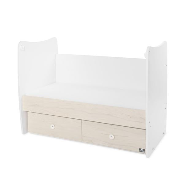 Pătuț Balansoar Transformabil Lorelli Matrix, 60x120 cm - White Light Oak (4) [ps:c7331dfe-f776-4ccc-81b0-3b524dfa5a23]