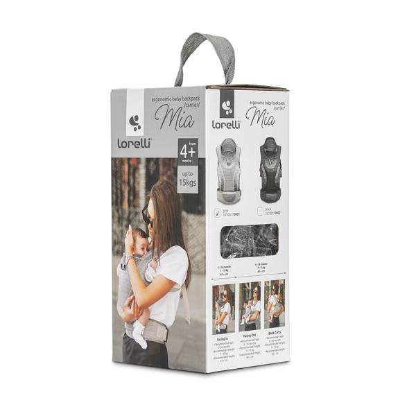 Marsupiu Ergonomic Lorelli Mia, 4-36 luni, Grey - Grey (4) [ps:2023a248-78b5-4d43-b342-e10537d6fee7]