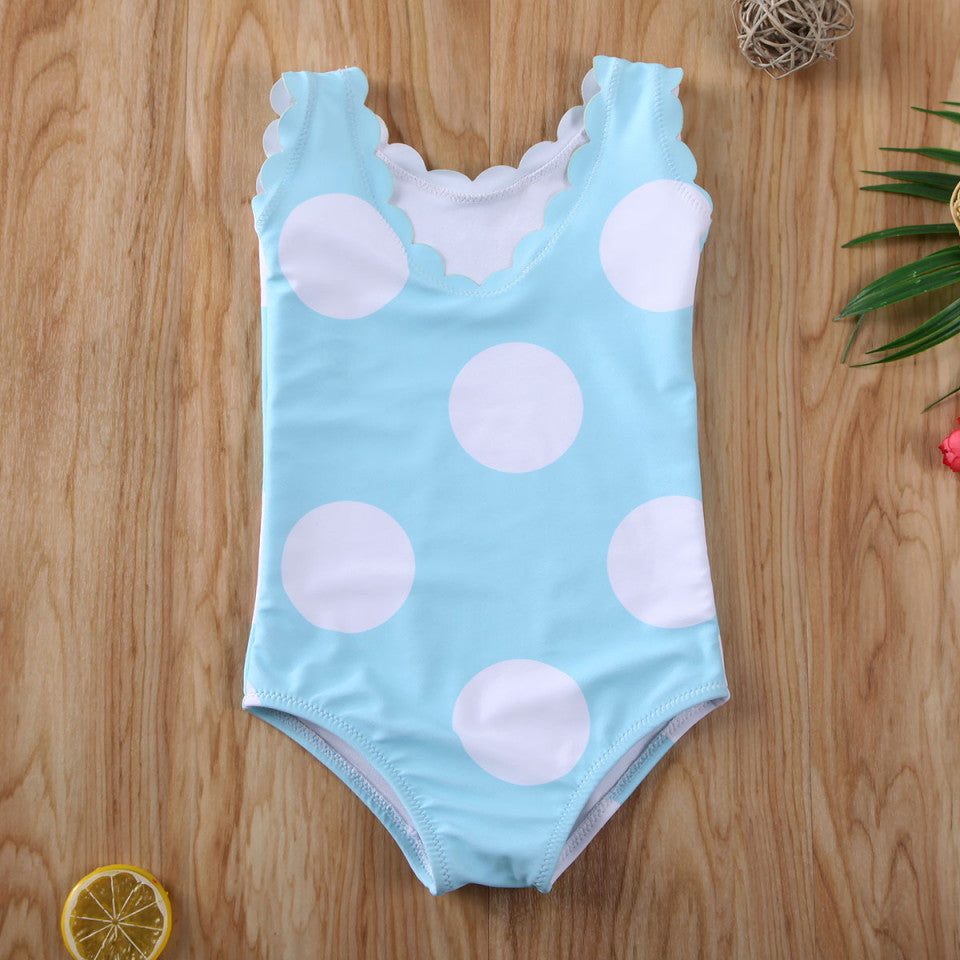 Costum de baie cu buline mari Drool (Culoare: Roz, - Bleu