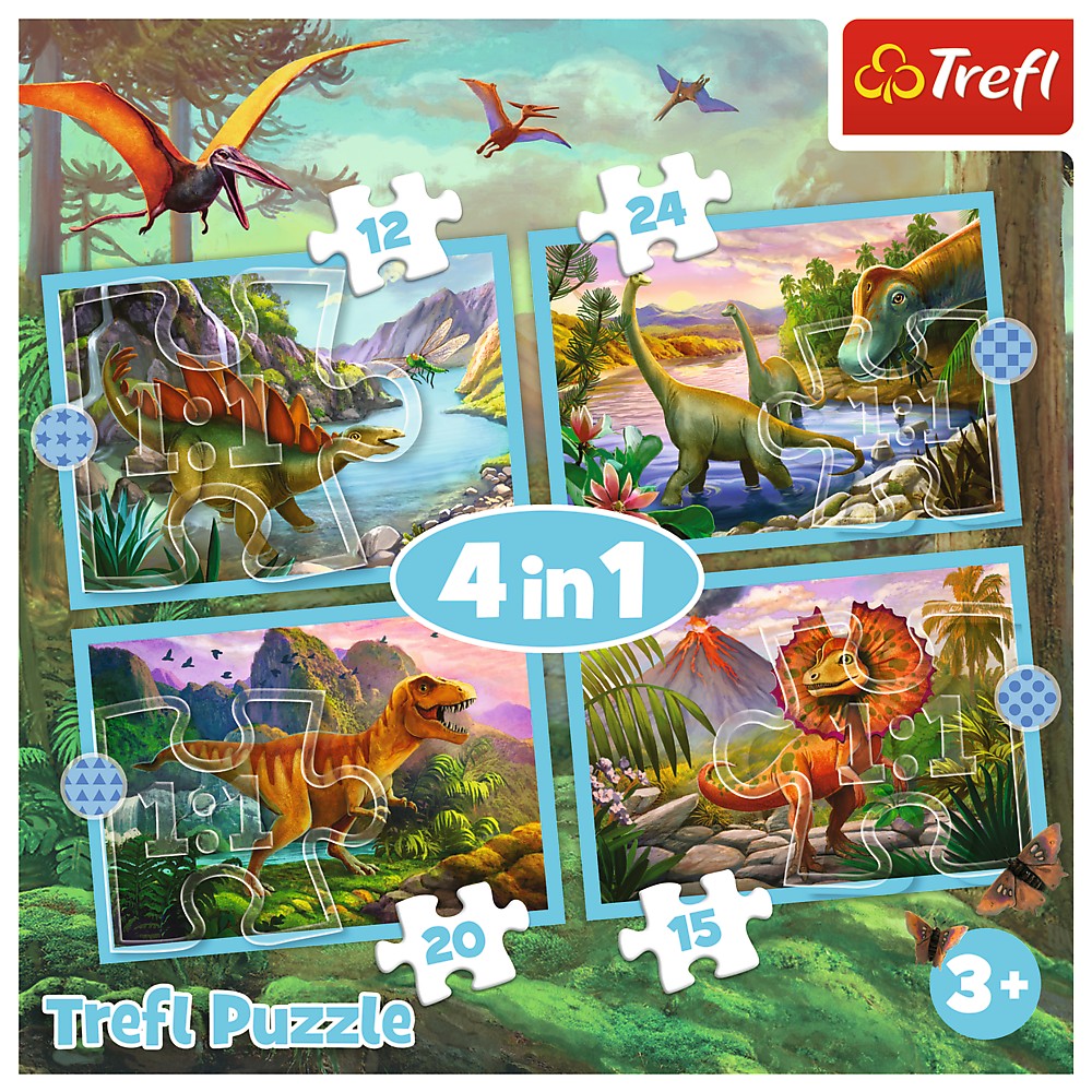 PUZZLE TREFL 4IN1 LUMEA DINOZAURILOR - Imagine 6 [ps:f2a596c7-fa89-4893-95dd-232712a39637]