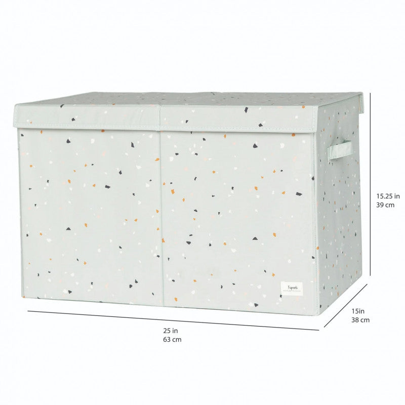 Cufar pliabil pentru camera copiilor, material reciclat Terrazzo Green, 3 Sprouts [ps:d9d3f537-bd2b-4555-b0a4-7d292fddd3fd]