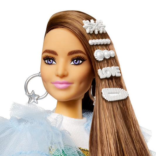 PAPUSA BARBIE EXTRA STYLE ROCHIE CURCUBEU Mattel - Imagine 4