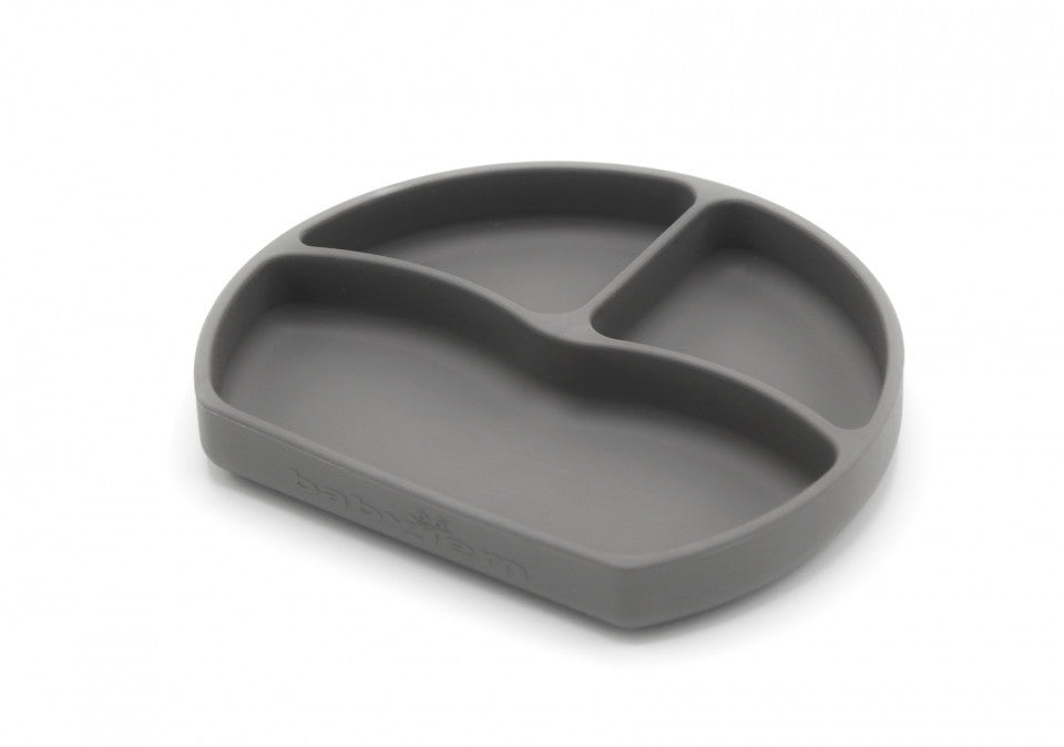 Farfurie din silicon cu 3 compartimente pentru - Gri