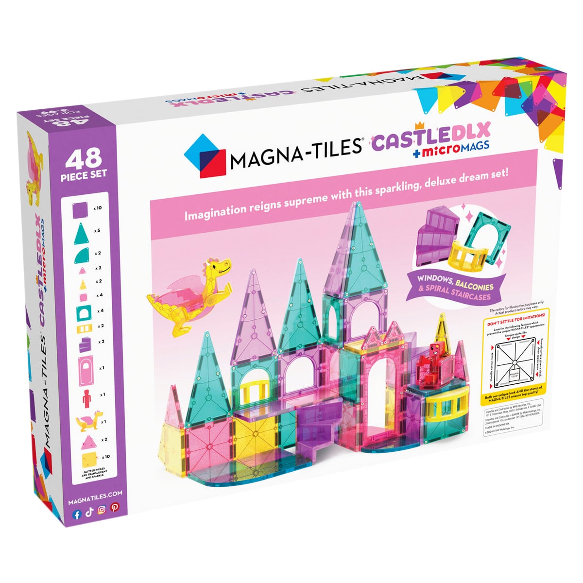 MAGNA-TILES Castle Deluxe, 48 piese - Set Construcție - Default Title (4) [ps:4be803d2-8f4c-4464-b478-88a57fec2483]
