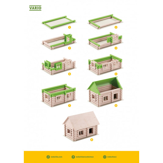 Set constructie arhitectura Vario Suitcase, 72 piese din lemn, Walachia [ps:1549b122-a399-4315-8974-9968cb1e3c59]