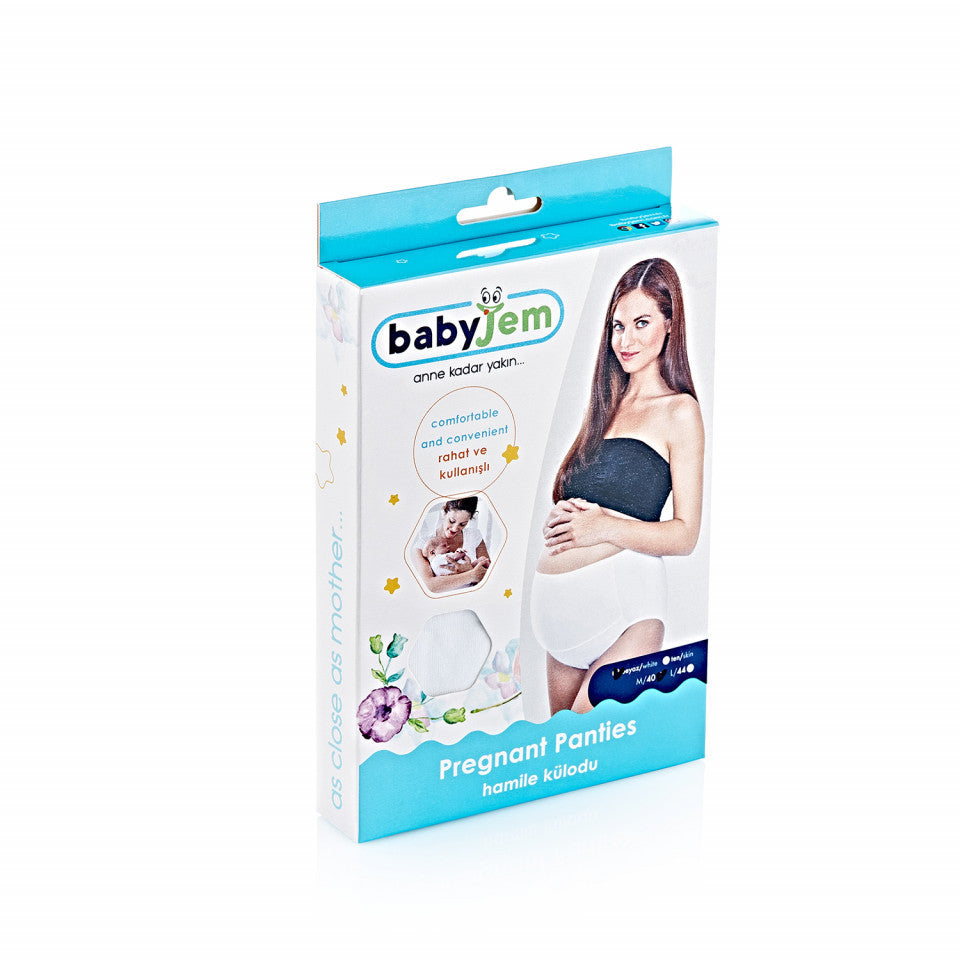 Chiloti pentru gravide BabyJem (Marime: L, Culoare: Crem) [ps:25e17586-3beb-4a34-a289-b582a53c1c50]
