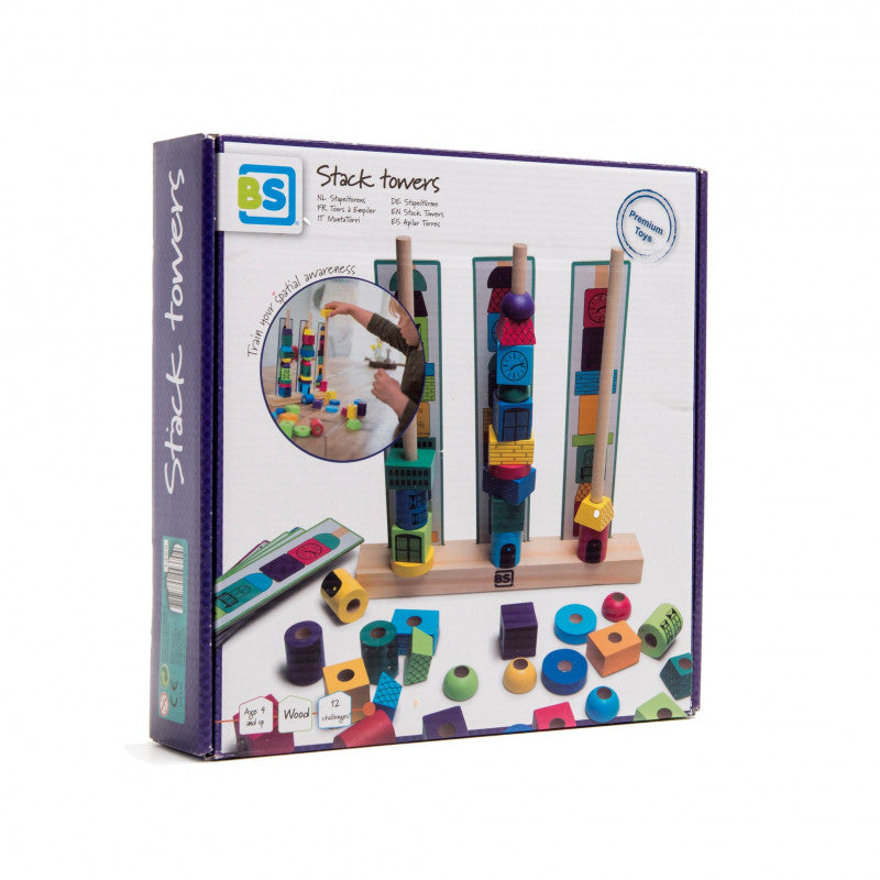 Joc de stivuire Turnuri din margele logice, BS Toys [ps:4b440c1c-ca14-4d65-bd19-b46b1126f89d]