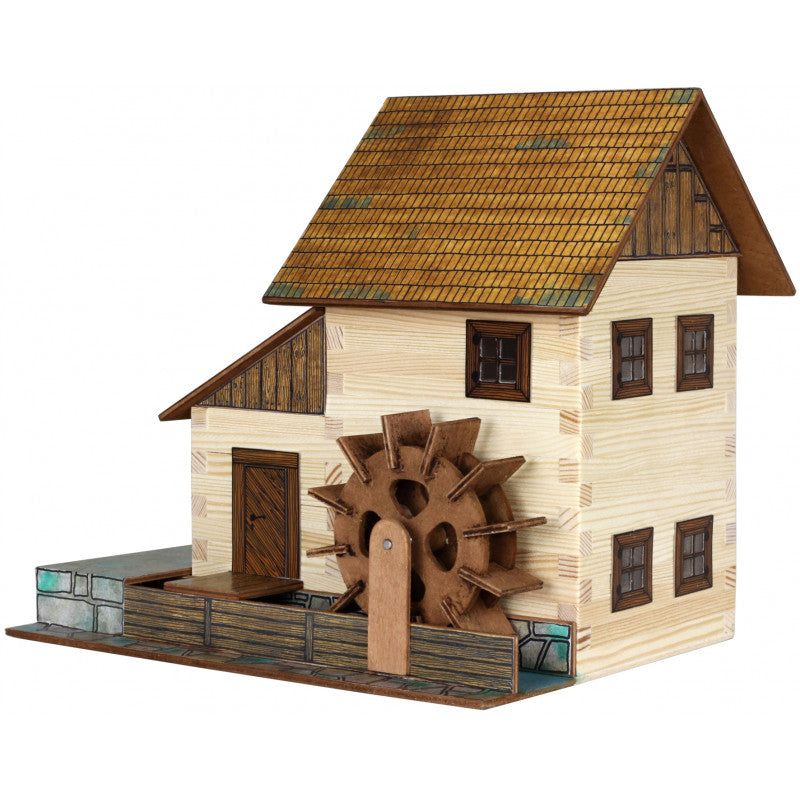 Set constructie arhitectura Moara de apa, 196 piese din lemn, Walachia [ps:ab4aa6b9-f57e-4ba6-b330-2dd600567bd0]