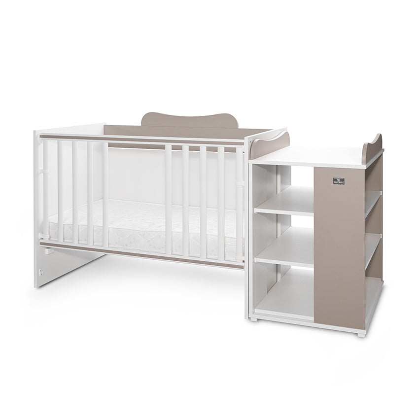 Pătuț Modular Multifuncțional Lorelli Multi, White Orchid - alb bej (4) [ps:3218f277-a773-4220-8f8a-04ab1acd59ea]