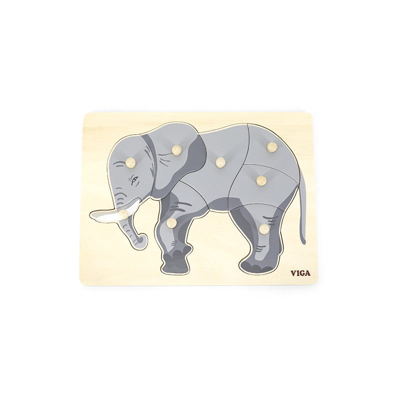 Puzzle Montessori, Elefant, Viga [ps:8566ed09-1755-4c9c-8439-b9f527cc0514]