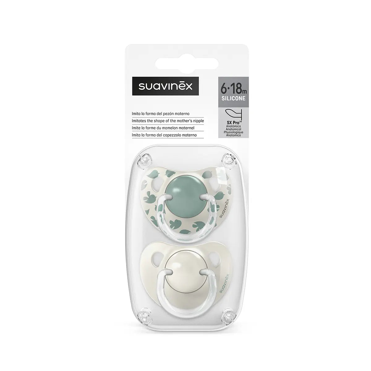Suzetă Anatomică Suavinex SX Pro 6-18 luni, Bej - 2 buc - Mentă (4) [ps:5a6dd248-e0e6-41be-9d1e-117bbf835222]
