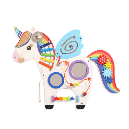 Jucarie de perete cu activitati, Unicorn, Viga [ps:62e1f2ac-9560-4d29-8b95-5a3312d615b0]