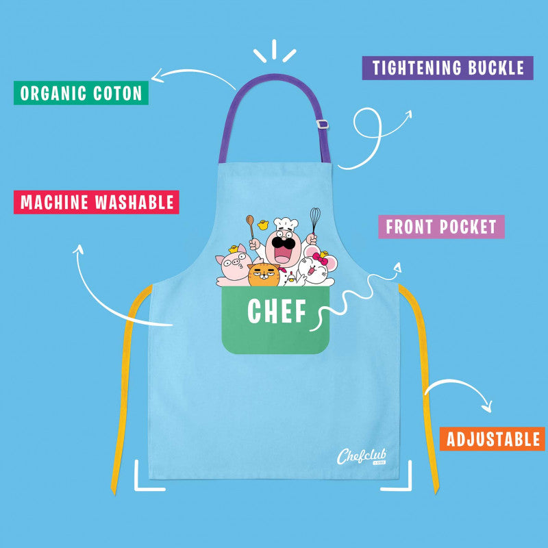 Sort de bucatarie pentru copii albastru, Chefclub Kids [ps:0ccd0a61-96ff-4c17-9172-497aa16fede5]
