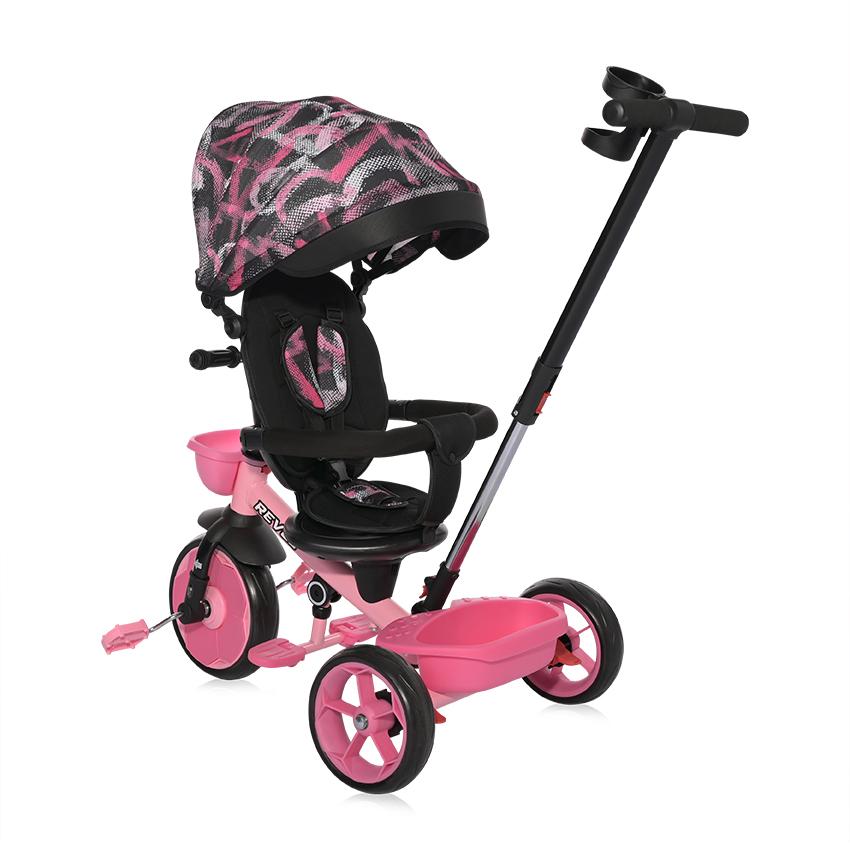 Tricicletă Lorelli Revel, Scaun Rotativ 360°, Pink, 1-5 Ani - roz (4) [ps:9d8d5db2-4c4c-41e2-8b82-cc8c96bb4d58]