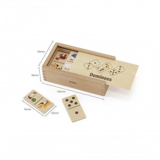 Joc Domino din Lemn Animale si Numere, Viga [ps:894700de-bc86-4bad-bb27-8c6a10630aa4]