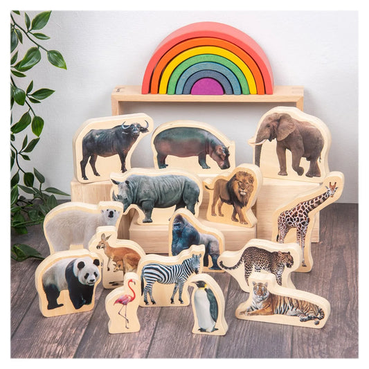 Blocuri Lemn Animale Sălbătice, 15 piese, Tickit - Default Title (4) [ps:c6353f24-116c-4f6d-9d8c-0cf3d51cdd32]