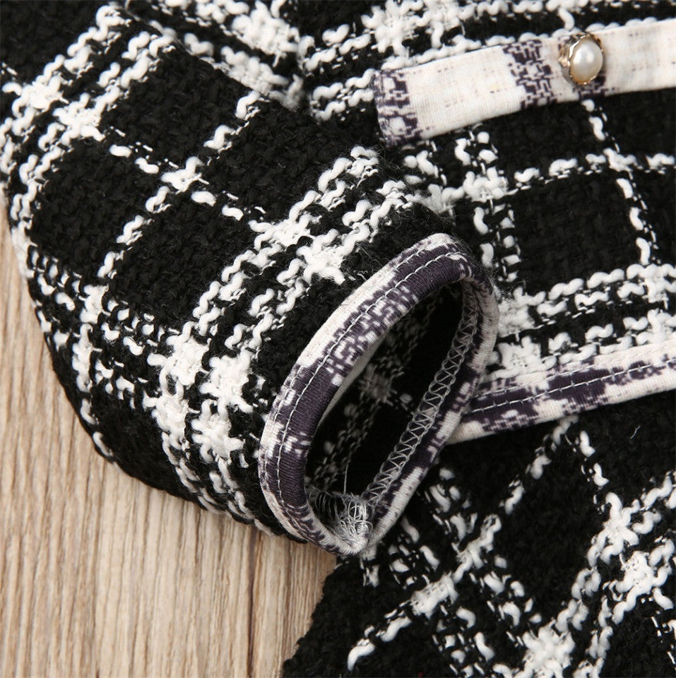 Set sacou cu rochita Drool (Marime: 90, Culoare: Negru cu alb) [ps:dedca160-f53c-4e73-908e-2a7ff318f98c]