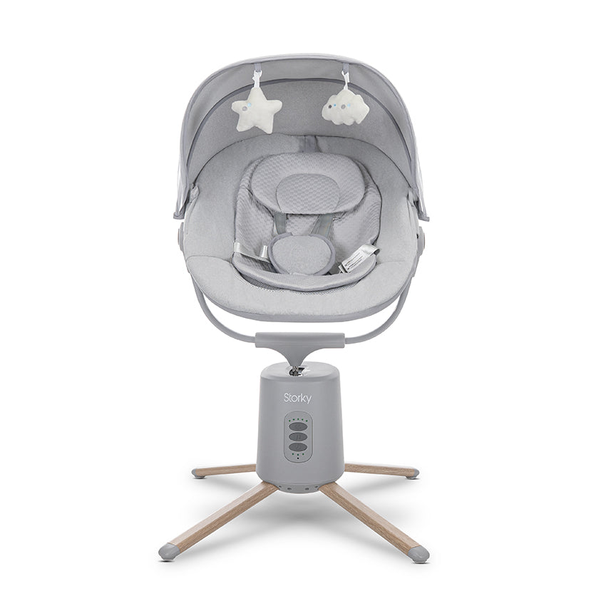 Leagăn Electric Lorelli Storky, Bluetooth, Beige | 0-6 luni - Grey (4) [ps:26a9a0a2-1bd5-4bb0-9a14-f1f1c20887ae]