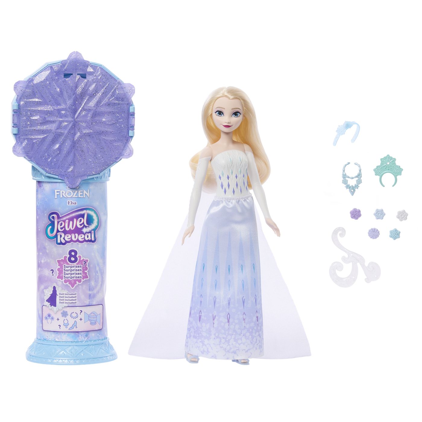 DISNEY FROZEN JEWEL REVEAL PAPUSA ELSA Mattel - Imagine 4 [ps:a51283d1-c319-4b80-b29b-295528d37963]