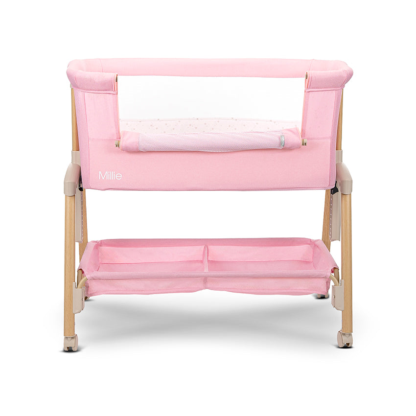 Patut pliabil, co-sleeper, Millie, 0 Luni+, max. 9 kg, inaltime reglabila 7 pozitii, sistem antireflux, plasa de tantari, saltea inclusa [ps:85376dac-d696-46cc-997b-e48a9ca31883]