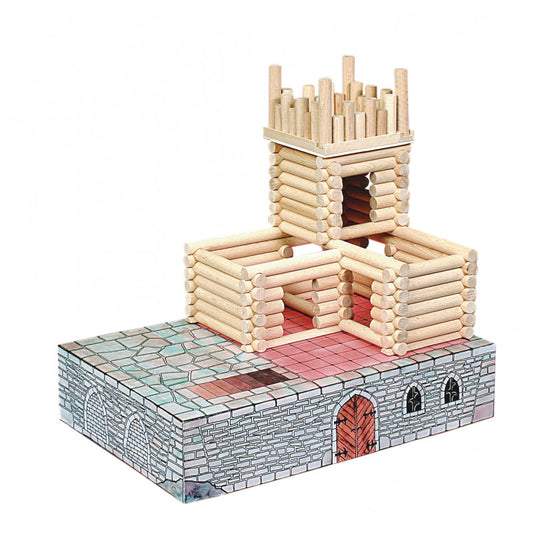 Set constructie arhitectura Vario Fort, 194 piese din lemn, Walachia [ps:ee5fe495-81a3-4f63-b618-db6a16006929]