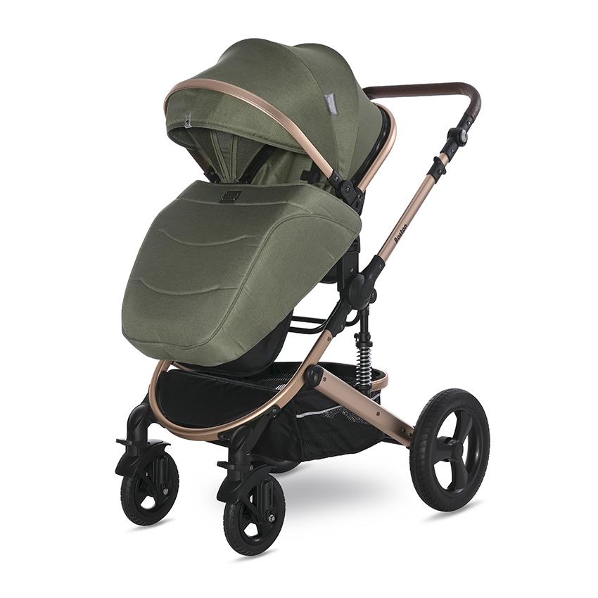Cărucior Transformabil Lorelli Boston, 0-22 kg, Dolphin Grey - Loden Green (4) [ps:b6ee2eb5-9237-430f-bdef-0d1e7b1278da]