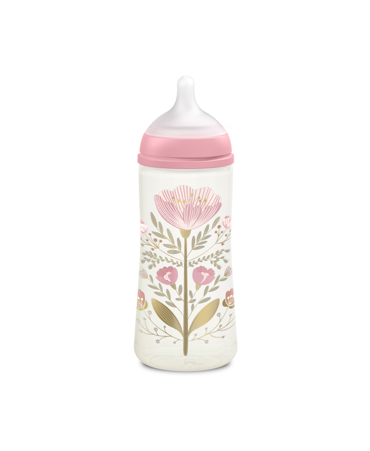 Biberon 360 ml tetină fiziologică SX Pro cu debit rapid Roz Gold Premium [ps:17a43a4c-54cb-4a1a-9113-68b03f9ea3b3]