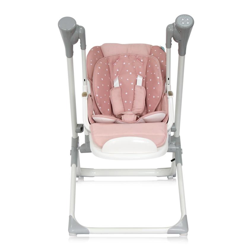 Scaun Masă și Leagăn Electric Lorelli Ventura, Grey Trees - Peach Beige Stars (4) [ps:c91d8103-ab38-4592-88c3-fca7527986a9]