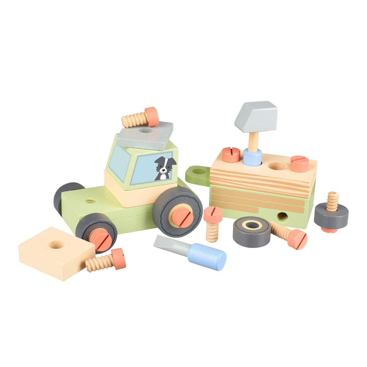 Tractor din lemn de asamblat, Orange Tree Toys - Imagine 2 [ps:bcbfe246-8576-47cd-9cca-96f1b8306de2]